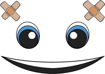 Decoratieve stickers voor robotstofzuiger en robotmaaier - Creatieve gezicht ogen en mond design