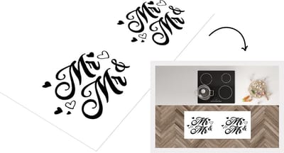 Keukenloper - Loper keuken - Trouwen - 'Mr & Mr' - Spreuken - Quotes - 120x50 cm - Keukenloper vinyl
