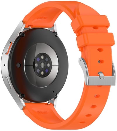 Siliconen bandje - geschikt voor Garmin Venu (2 Plus) / Venu SQ (2) / Vivomove (Style - Sport) / Vivoactive 3 / 5 / 6 / Forerunner 55 / 165 / 245 / 645 / 570 - 42mm - oranje