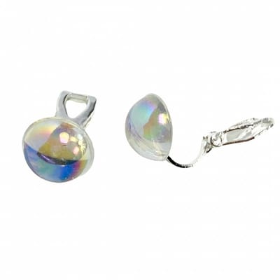 Klem oorbellen olie zilverkleur- geen gaatje- Charme Bijoux