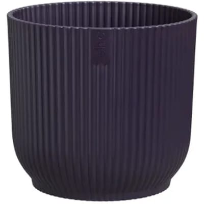 Elho Bloempot Winery Rond - Kunststof - Donkerpaars - 14,1x14,1x12,9cm