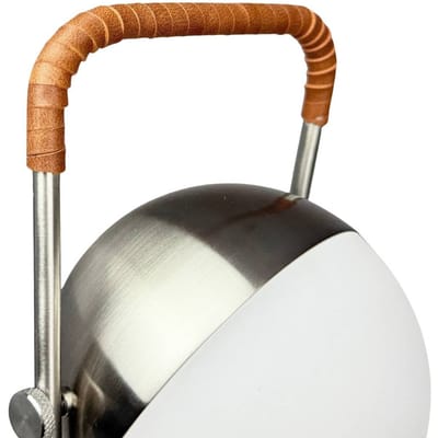 Dyberg Larsen LED-tafellamp op batterijen Mova, bruin, IP44