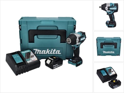 Makita DTW 701 RG1J Accu-slagmoersleutel 18 V 700 Nm 1/2" XPT Borstelloos + 1x oplaadbare accu 6.0 Ah + lader + Makpac