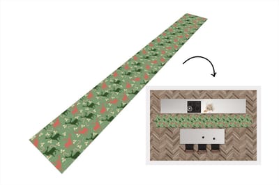 Keukenloper - Keukenmat - Patronen - Christmas - Rendier - 480x60 cm - Keuken vloerkleed