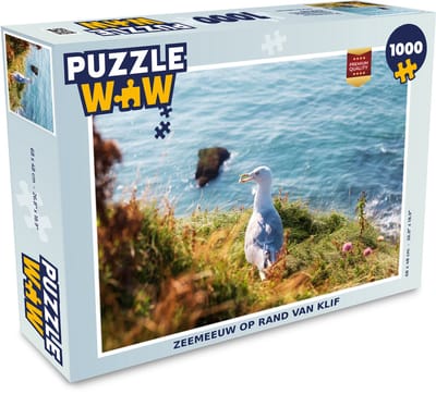 Puzzel Meeuw - Klif - Water - Legpuzzel - Puzzel 1000 stukjes volwassenen