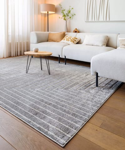 Scandinavisch vloerkleed - Contour Edge grijs 120x170