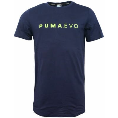 Puma Evo Long Line dryCELL Korte Mouw Marineblauw Heren T-shirt 572452 06 DD21