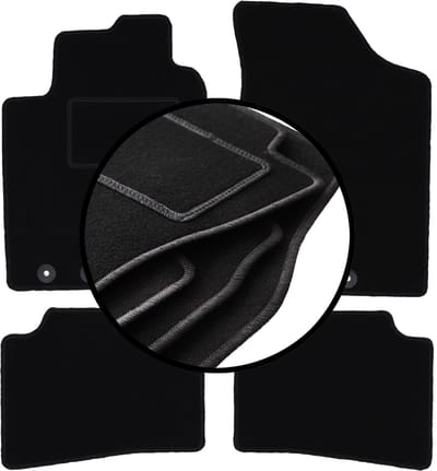 Complete set veloursmatten voor: Hyundai i30 I hatchback, stationwagen, CW (2007-2012)
