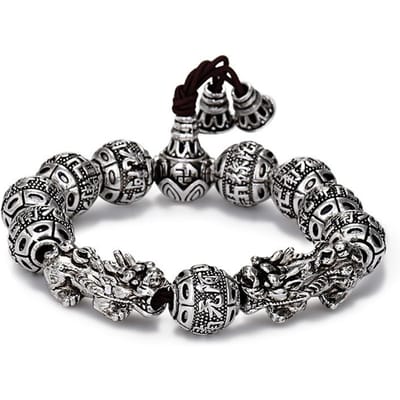 Bracelets Ballad Solid Bracelet Hommes Rétro Thaïlandais Argent Coeur À La Main Corde Bijoux gray