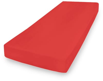 Matex Jersey PREMIUM - Laken - 90/100x190/200 cm - Coton - Rood