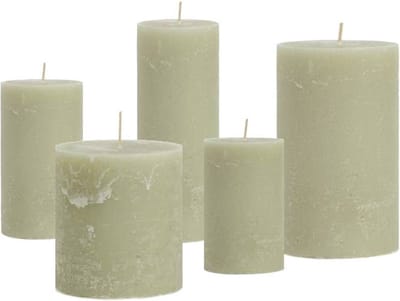 Cactula set van 5 chique stompkaarsen voor urenlang plezier = 7 x 10 - 7-13.5 - 7-20 - 10 x 11 en 10 x 18 cm