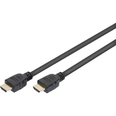 Digitus AK-330124-050-S HDMI-kabel HDMI Aansluitkabel HDMI-A-stekker, HDMI-A-stekker 5.00 m Zwart 8K UHD, Vergulde steekcontacten, Afscherming