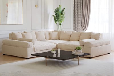 hoekbank xl big sofa fatguy- corduroy rib beige- hoekbanken en hoeksalon bij zetelsenbedden - American Bigsofa