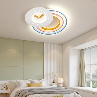 Plafondspot 3-Lichts met Houten Basis, E14 Spots Draaibaar 350° & Kantelbaar 90°, Plafondlamp en Wandlamp, Wit met Houtlook, voor Woonkamer, Slaapkamer, Keuken en Hal