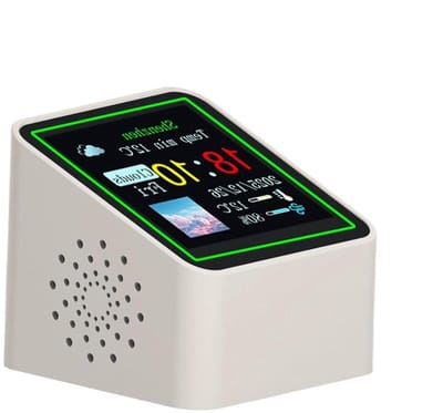 Digitale weerklok - Indoor Temperatuur Vochtigheid Display, Klein Bureauapparaat, Thuiskantoor, Slaapkamer, Studiekamer Klaslokaal | Indoor Time Monitoring Tool Moderne Gadget Clear Screen Biedt