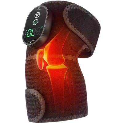 Oplaadbare Verwarmde Kniebeschermers voor Gewrichtspijn bij Artritis Orthopedische Compressietherapie Bevordert Bloedcirculatie black