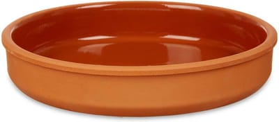 La Dehesa Tapas serveerschaal - terracotta - bruin - D23 x H4 cm - hapjes serveren - ovenschaal - rond