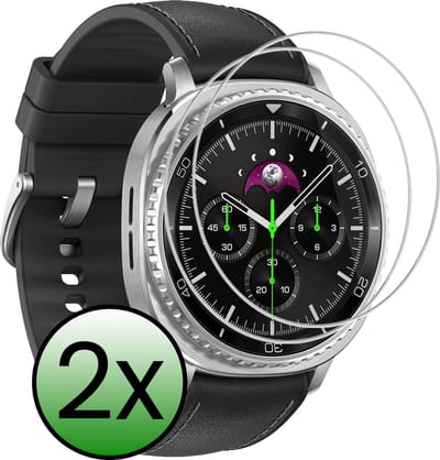 Screenprotector - 2 Stuks Geschikt voor Samsung Galaxy Watch 8 Classic (46 mm) - Extra Sterk - Tempered Glass - Gehard Glas - Beschermglas Screen Cover - Bescherm Protector voor Smartwatch