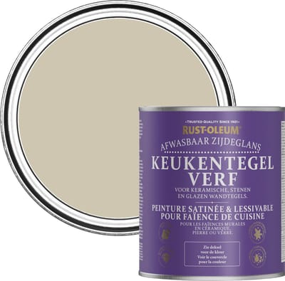 Rust-Oleum Beige Keukentegelverf Zijdeglans - Zilversalie 750ml
