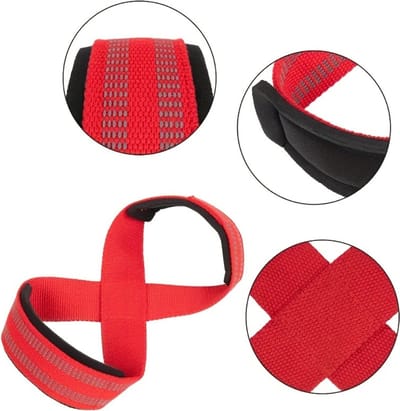 Livano Wrist Wraps - Lifting Straps - Crossfit Grips - Polsband - Krachttraining - Fitness - Deadlift - 8 Vormig - Rood