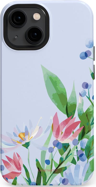 Casetastic hoesje geschikt voor Apple iPhone 13 mini - MagSafe - Dubbellaagse bescherming - Dromen in pastel - Fashion Case - Lichtgrijs Mintgroen