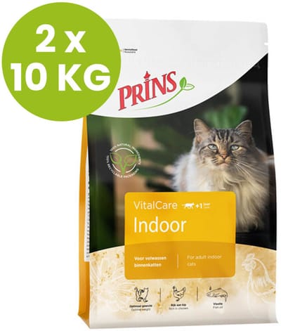 Prins cat vital care indoor kattenvoer 2x 10 kg