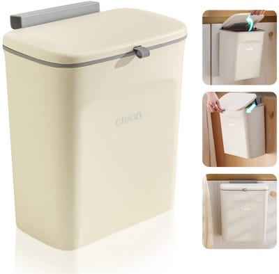 Afvalbak voor Camping en Keuken - Compostemmer 9L met Deksel voor Werkblad of Onder de Spoon