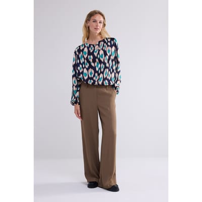 Summum Woman Top Painted Ikat Midnight Blue Size: 36 | Blouses Outlet | Dames | Blauw