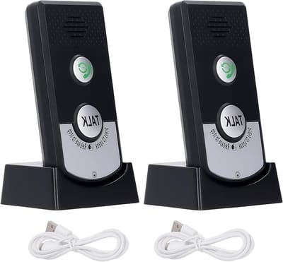 Draadloos 2-Weg Spraak Intercom Systeem, Waterdichte Intercom voor Huishoudens en Kantoorgebruik, Grote Bereikbaarheid, Draadloze Deurbeld met Intercomfunctie, Ideaal voor Communicatie en Beveiliging