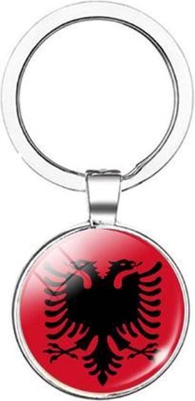 Akyol - Albanië Sleutelhanger - Albanië - Cultuurliefhebber - Leuk kado voor iemand die van landen houd - 2,5 x 2,5 CM