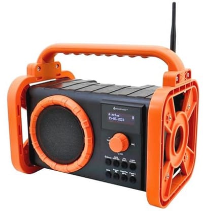 Bouwplaatsradio DAB+ FM-RDS met Bluetooth en Li-Ion Accu - Spatwaterdicht en Stofdicht