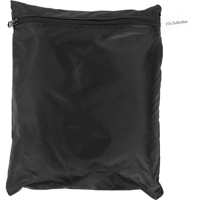 Housse de Chaise longue pliante imperméable d'extérieur, antirouille(210D extérieur noir et intérieur argent) black