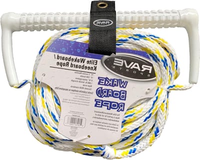 Wakeboard Touw - Watersport Lijn - Waterskiën Trekken - Verhoogd EVA Handvat - 75 Voet - Wit