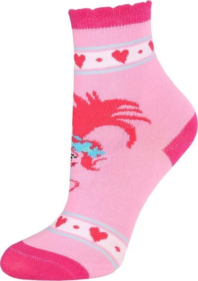 Roze kindersokken met TROLLS-patroon, OEKO-TEX gecertificeerd