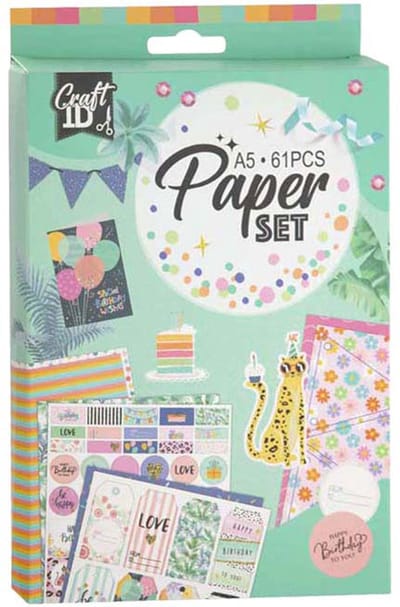 Creative Craft Group papier knutselset A5 61-delig voor kinderen.