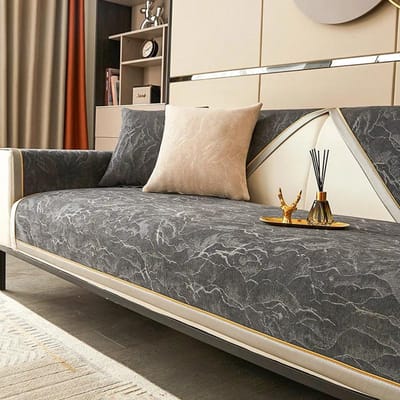 Housses de canapé jacquard noires Housse de canapé pour salon Sectionnel Angle L-forme Protection de fauteuil Housse de canapé 1/2/3/4 places 70x70cm 1pcs gray
