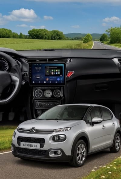 ADIVOX T1 9 inch geschikt voor Citroën C3 2010-2017 Android 15 CarPlay/Auto/Wifi/DSP/RDS/NAV/DAB+