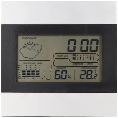 Digitale Weerstation Klok met Temperatuur en Vochtigheid Display voor Bureau en Wand