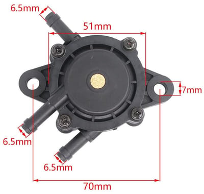 Brandstofpomp - Motoronderdeel - Motoronderhoud - Vacuüm type - 17-25 PK - Zwart