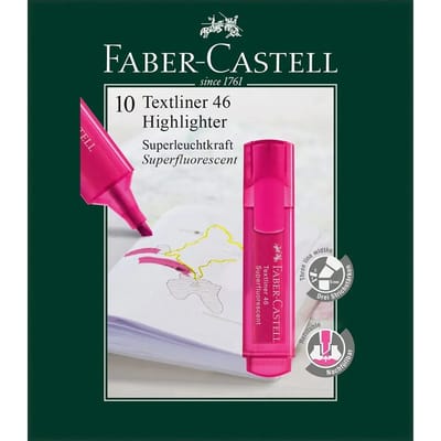 Fluorescerende markers Faber-Castell (x10)