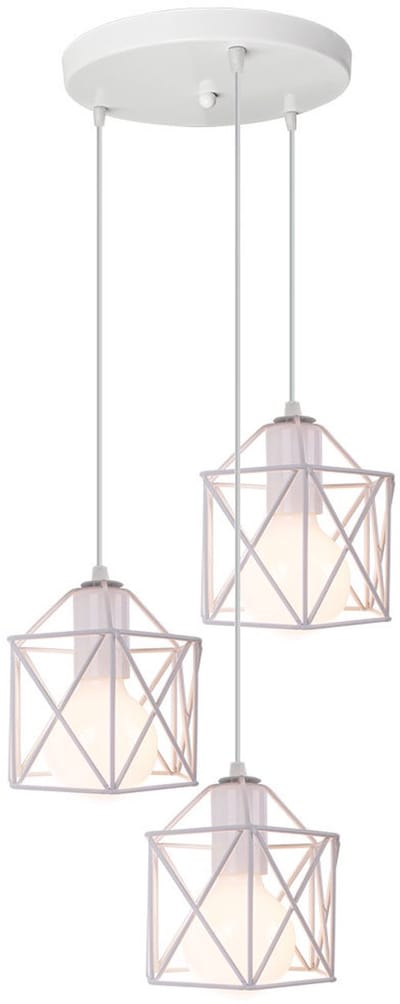Hanglampen Eetkamer Moderne 3 Lichts Kroonluchter Industrieel Plafondlamp Slaapkamer Woonkamer Wit
