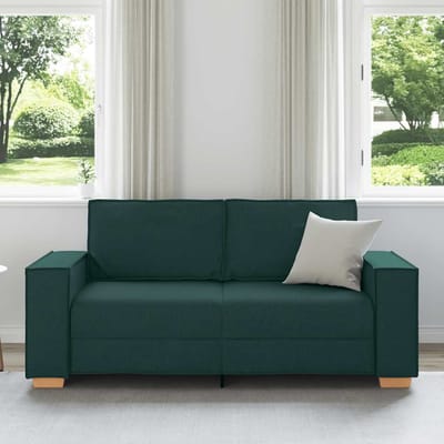 vidaXL - 2-zitsbank - Donkergroen - 180x78x84 - cm - Stof
