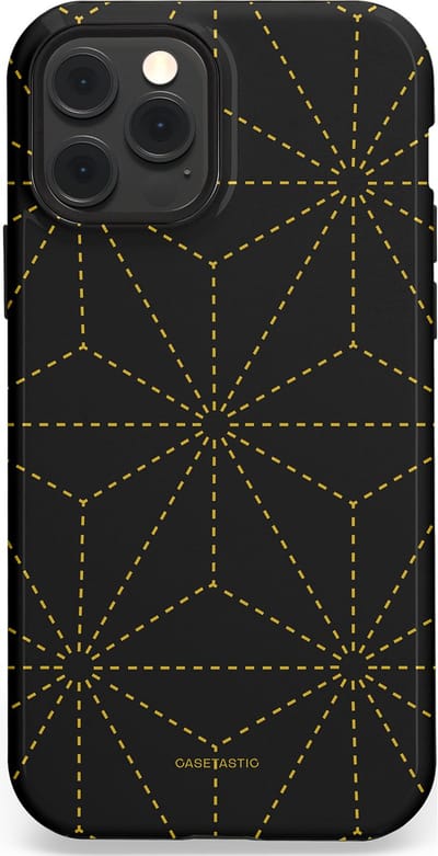 Casetastic Hoesje Geschikt voor Apple iPhone 12/12 Pro Magsafe - Stijlvolle Beschermende Duo-layer Case - Vouwlijn