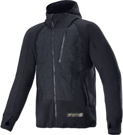 Alpinestars MO.ST.EQ Hybrid Hooded Jas Zwart - Jas