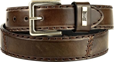 Mayura Riem 925 Bruin Cowboy Western 4 cm Brede Jeans Riem Verwisselbare Gesp Glad leder Maat 90 cm (bovenkant gesp tot middelste gaatje)