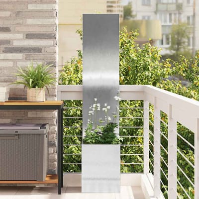 vidaXL - Tuin - Privacy - Scherm - Zilver - 32 - x - 32 - x - 150 - cm - Roestvrij - staal