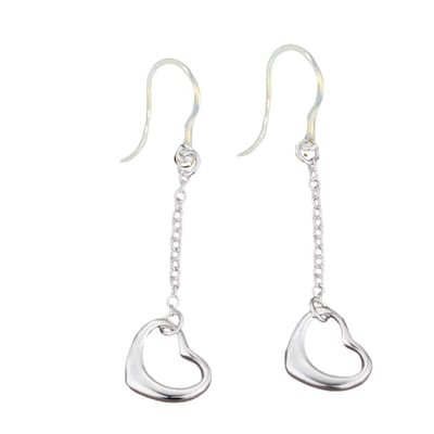 Allergievrije oorbellen -Open hartje -zilverkleur- Charme Bijoux