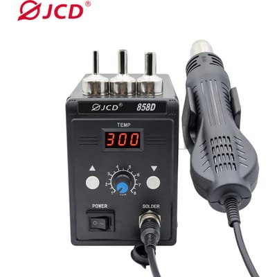 JCD Heteluchtpistool 858D 700W BGA Rework Soldeerstation Solderen Warmte Luchtpistool Station 220V / 110V Voor SMD SMT Lassen Reparatie Tools zwart