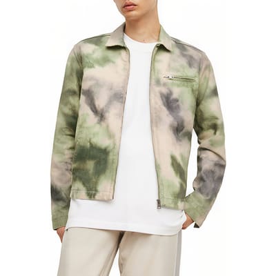 AllSaints Garf Jacket Dark Sage Green Größe: XS | Leichte Jacken Outlet | Herren | Grün