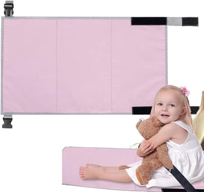 Vliegtuig Voetsteun - Reis Hangmat - Kinderen Comfort - Verstelbaar Antislip - 45x35 cm - Zwart